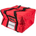 Rubbermaid FG9F3900RED ProServe Large Red Insulated Nylon Delivery Pizza Bag - 19 3/4" x 19 3/4" x 13" Main Thumbnail 3