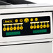 An Anets electric floor fryer with a yellow and black digital display.