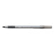 A Bic Round Stic Grip pen with a black tip and silver trim.