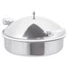Vollrath 46122 6 Qt. Intrigue Round Induction Chafer with Stainless Steel Trim and Porcelain Food Pan Main Thumbnail 3