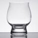 A close-up of a clear Reserve by Libbey Kentucky Bourbon Trail tasting glass.