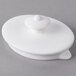 The white ceramic lid for a Villeroy & Boch Stella Hotel teapot with a small knob on top.