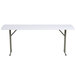 Lancaster Table & Seating 18" x 72" Granite White Heavy-Duty Blow Molded Plastic Folding Table Main Thumbnail 4