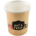 Choice 32 oz. Medley Double Poly-Coated Paper Soup / Hot Food Cup with Vented Plastic Lid - 250/Case Main Thumbnail 3