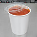 Choice 32 oz. White Double Poly-Coated Paper Food Cup with Vented Plastic Lid - 250/Case Main Thumbnail 1
