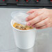 Choice 16 oz. White Double Poly-Coated Paper Food Cup with Vented Plastic Lid - 250/Case Main Thumbnail 1