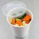 Choice 16 oz. White Double Poly-Coated Paper Food Cup with Vented Plastic Lid - 250/Case Main Thumbnail 4