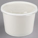 Choice 12 oz. White Double Poly-Coated Paper Food Cup with Vented Plastic Lid - 250/Case Main Thumbnail 3