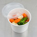 Choice 12 oz. White Double Poly-Coated Paper Food Cup with Vented Plastic Lid - 250/Case Main Thumbnail 4