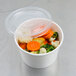 Choice 8 oz. White Double Poly-Coated Paper Food Cup with Vented Plastic Lid - 250/Case Main Thumbnail 3