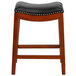 Flash Furniture TA-411026-LC-GG Light Cherry Wood Counter Height Stool with Black Leather Saddle Seat Main Thumbnail 2