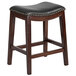 Flash Furniture TA-411026-CA-GG Cappuccino Wood Counter Height Stool with Black Leather Saddle Seat Main Thumbnail 1