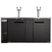 Avantco UDD-3-HC Black Kegerator / Beer Dispenser with (2) 2 Tap Towers - (3) 1/2 Keg Capacity Main Thumbnail 6