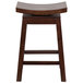 Flash Furniture TA-SADDLE-2-GG Cappuccino Wood Counter Height Stool with Auto Swivel Seat Main Thumbnail 2