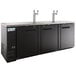 Avantco UDD-4-HC Black Kegerator / Beer Dispenser with (2) 2 Tap Towers - (4) 1/2 Keg Capacity Main Thumbnail 3