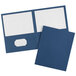 Avery® Letter Size 2-Pocket Dark Blue Paper Folder - 25/Box Main Thumbnail 2