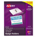Avery® 2923 4" x 3" Clear Horizontal Top Clip-Style Badge Holders - 100/Pack Main Thumbnail 1