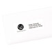 A white envelope with black and white Avery Mailing Address Labels.