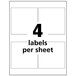 Avery® 60524 UltraDuty 4" x 4" GHS Chemical Labels for Pigment-Based Inkjet Printers - 200/Pack Main Thumbnail 2