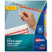 Avery® 12433 Index Maker 8-Tab Multi-Color Plastic Clear Label Dividers - 5/Pack Main Thumbnail 1