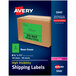 Avery® 8 1/2" x 11" Neon Green Shipping Labels - 100/Box Main Thumbnail 1