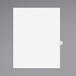 A white file folder tab with a white and black label that reads "P Avery Individual Legal Exhibit P Side Tab Divider"