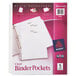 Avery® 75243 9 1/4" x 11" Clear Three Ring Binder Pocket - 5/Pack Main Thumbnail 1