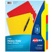 Avery® 23080 5-Tab Heavy-Duty Plastic Multi-Color Dividers with Write-On Labels Main Thumbnail 1