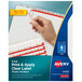 Avery® 11450 Index Maker 8-Tab Plastic Divider Set with Clear Label Strip Main Thumbnail 1