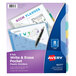 Avery® 16177 Big Tab 8-Tab Multi-Color Write-On Plastic Pocketed Dividers Main Thumbnail 1