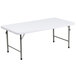 Flash Furniture RB-2448-KID-GG 24" x 48" Kids Granite White Plastic Folding Table Main Thumbnail 1