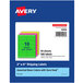 A blue package of Avery Mailing & Shipping Labels in blue, green, and pink neon colors with white text.