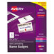 Avery® 5362 2 1/4" x 3 1/2" White Self-Laminating Laser / Inkjet Printer Badge - 30/Pack Main Thumbnail 1
