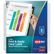Avery® 8 1/2" x 11" 5-Tab Index Maker Clear Sheet Protector Dividers Main Thumbnail 1