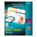 Avery® 11419 Index Maker 8-Tab Multi-Color Divider Set with Clear Label Strip - 5/Pack Main Thumbnail 1
