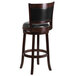 Flash Furniture TA-61029-CA-GG Cappuccino Wood Bar Height Panel Back Stool with Black Leather Seat Main Thumbnail 2