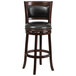 Flash Furniture TA-61029-CA-GG Cappuccino Wood Bar Height Panel Back Stool with Black Leather Seat Main Thumbnail 3