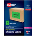 A box of Avery neon green shipping labels.