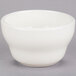 Choice 6 oz. Ivory (American White) Rolled Edge Stoneware Bouillon Cup - 36/Case