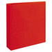 A red Avery Heavy-Duty View binder with white background.