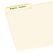 Avery® 5966 TrueBlock 2/3" x 3 7/16" Yellow File Folder Labels - 1500/Box Main Thumbnail 2