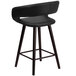 Flash Furniture CH-152561-BK-VY-GG Brynn Series Cappuccino Wood Counter Height Stool with Black Vinyl Seat Main Thumbnail 2