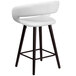 Flash Furniture CH-152561-WH-VY-GG Brynn Series Cappuccino Wood Counter Height Stool with White Vinyl Seat Main Thumbnail 2