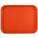 An orange plastic Vollrath fast food tray.