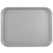 A grey tray with a white background.