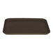 A rectangular brown Cambro Treadlite fiberglass tray.