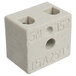 A close-up of a white rectangular Avantco terminal block with numbers and a hole.