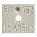 A white rectangular terminal block with numbers and a hole in the middle.