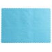 Choice 10" x 14" Sky Blue Colored Paper Placemat with Scalloped Edge   - 1000/Case Main Thumbnail 3