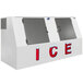 Leer LP612C 94" Outdoor Cold Wall Ice Merchandiser with Slanted Front and Galvanized Steel Doors Main Thumbnail 1